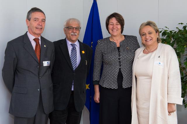 Group photo: Koen Van Wonterghem, Jeannot Mersch Violeta Bulc and Donna Price (from left to right)