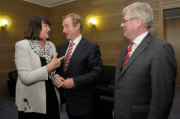 (l-r): Commissioner, Enda Kenny, Irish Prime Minister and Eamon Gilmore, Deputy Irish Prime Minister and Minister for Foreign Affairs and Trade