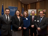 Left to right: Thomas Spiller, Commissioner, Michelle Gibbons, Jerôme Bandry and Mark van der Horst