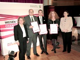 Left to right: Minister Svenja Schulze, Prof. Dr.Christian Rehtanz, Dr Marc von Hobe, Prof. Dr. Sabina Jeschke, Commissioner