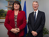 Maire Geoghegan-Quinn and John Rishton