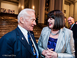Commissioner and Buzz Aldrin, American Astronaut and second man to walk on the moon