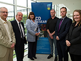 Walter Kolch, Des Fitzgerald, Commissioner, Cormac Taylor, Liam Gallagher and Dolores Cahill at UCD Health research