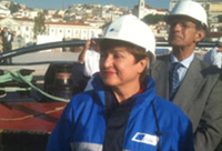 Комисар Георгиева на борда на „Ria do Vigo“ © ЕС