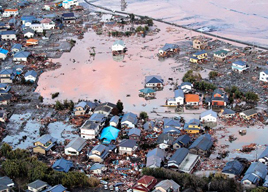 Floods following the tsunami in Japan © Belga