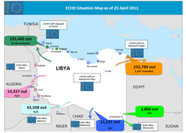 ECHO Situation Map as of 25 April 2011 © EU