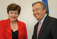 Комисар Георгиева и Върховният комисар на ООН за бежанците Антониу Гутериш © ЕС