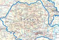 Карта на Румъния © Collins Bartholomew