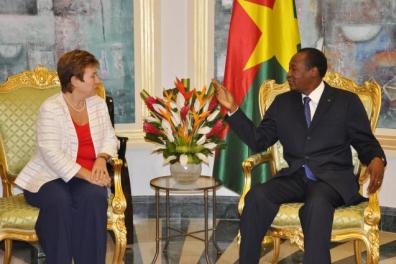 Kristalina Georgieva, European Commissioner in charge of International Cooperation, Humanitarian Aid and Crisis Response, and Blaise Compaoré, President of Burkina Faso © EU