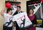 Kristalina Georgieva in a football shirt, Raul Gonzales and Androulla Vassiliou © EU