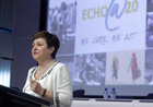 Commissioner Georgieva giving a speech at the 20th anniversary of ECHO (c) EU