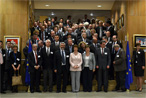 Together with Catherine Ashton and the heads of emergency response centres across Europe © EU