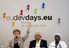 Commissioner Kristalina Georgieva and other speakers presenting the World Disaster Report 2012 © EU