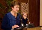 Kristalina Georgieva makes a speech at the closing event of the High Level Conference Euro-Med Programme on Prevention Preparedness and Response to natural and man-made Disasters © EU