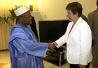 Django Sissoko, acting Malian Prime Minister, on the left, and Kristalina Georgieva © EU