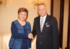 Ekmeleddin Ihsanoglu, Secretary General of the Organisation of the Islamic Conference (OIC), on the right, and Kristalina Georgieva © EU