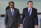 Hassan Sheikh Mohamud, on the left, and José Manuel Barroso © EU