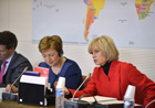 Commissioner Georgieva and Mrs Guigou during the Foreign Affairs Committee meeting at the national Assembly in Paris © EU