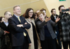 Štefan Füle, Cecilia Malmström and Kristalina Georgieva among the public (from left to right, in the 1st row) © EU