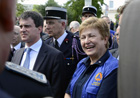 Manuel Valls, French Interior Minister, on the left, with Kristalina Georgieva