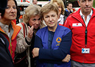 Kristalina Georgieva, in the center, visits the "EU Taranis 2013"