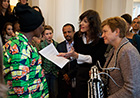 At the event she met teachers from the projects such as Lucie Mundanikure Uwimana from the NRC project in DR Congo