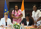 Commissioner Georgieva signed this agreement which will enable a million pregnant women and children to receive free healthcare.