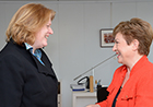 Discussion between Anne C. Richard, on the left, and Kristalina Georgieva
