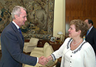Commissioner Georgieva with Spanish Defence Minister, responsible for Civil Protection, Pedro Morenés