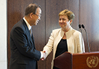 UN Secretary-General Ban Ki-moon meeting with Commissioner Kristalina Georgieva, Member of the European Commission responsible for Humanitarian Affairs. - 
Credit: UN Photo/Eskinder Debebe, New York, USA