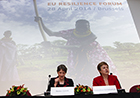 Commissioner Georgieva speaking at the first ever EU Resilience Forum with UNDP's Helen Clark. The forum was organised by European Commission's departments for Humanitarian Aid and Civil Protection (ECHO) and Development and Cooperation (DEVCO).