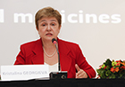 Commissioner Georgieva speaking at the first ever EU Resilience Forum. The forum was organised by European Commission's departments for Humanitarian Aid and Civil Protection (ECHO) and Development and Cooperation (DEVCO).