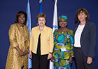 Commissioner Georgieva attended a high level at the World Food Programme in Rome where she addressed the auridence with Ertharin Cousin and signed the Zero Hunger campaign pledge. Photo: WFP/Rein Skullerud 