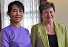 Aung San Suu Kyi with Kristalina Georgieva © EU