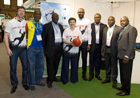 Group photo with Steffen Freund, former German professional footballer and manager of the German under-16 football team, Kristalina Georgieva, Patrick Vieira, former French professional footballer and Football Development Executive at Manchester City Football Club, and the delegation from the Lagos State FA (EKO Football) © EU