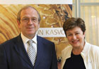 Commissioner Georgieva and Governor of the Bank of Finland, Erkki Liikanen © Kimmo Holopainen
