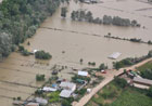 Поглед от въздуха на районите на наводнението до град Галац - Румъния, 09.07.2010 г. © ЕС