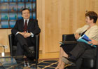 Салам Фаяд, Жозе Мануел Барозу и Кристалина Георгиева - 13.07.2010 г. © ЕС