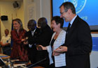 Commissioners Georgieva and Piebalgs with the heads of FAO, WFP, IFAD at a signing ceremony for the new Strategic Framework of Cooperation against food insecurity © EU