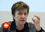 Commissioner Georgieva giving a speech at the briefing on Consolidated Appeals 2012 (CAP) © UN photo/Jean-Marc Ferré