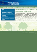 The Sixth Environment Action Programme of the European Community 2002-2012