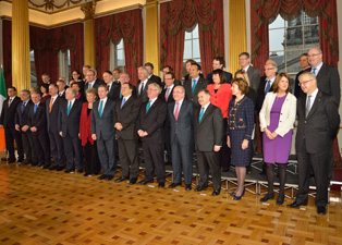 Group photo - First meeting of the Irish Presidency and EC college