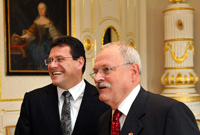 Maroš Šefčovič with Slovakia’s President Ivan Gasparovič