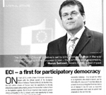 ECI - a first for participatory democracy