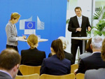 Maroš Šefčovič attends a public seminar at the House of Europe in Stockholm