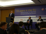 Maroš Šefčovič takes part in the international conference '10 years in the EU, Opportunities for Business Competitiveness and Growth' in Bratislava.