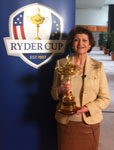 Commissioner holding the Ryder Cup