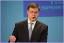 Valdis Dombrovskis, Vice-President of the EC in charge of the Euro and Social Dialogue, at the press conference of 28 November 2014 © European Union Valdis Dombrovskis, Vice-President of the EC in charge of the Euro and Social Dialogue, at the press conference of 28 November 2014 © European Union