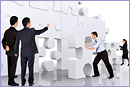 Teamwork - Making a puzzle © Andres Rodriguez –Fotolia.com