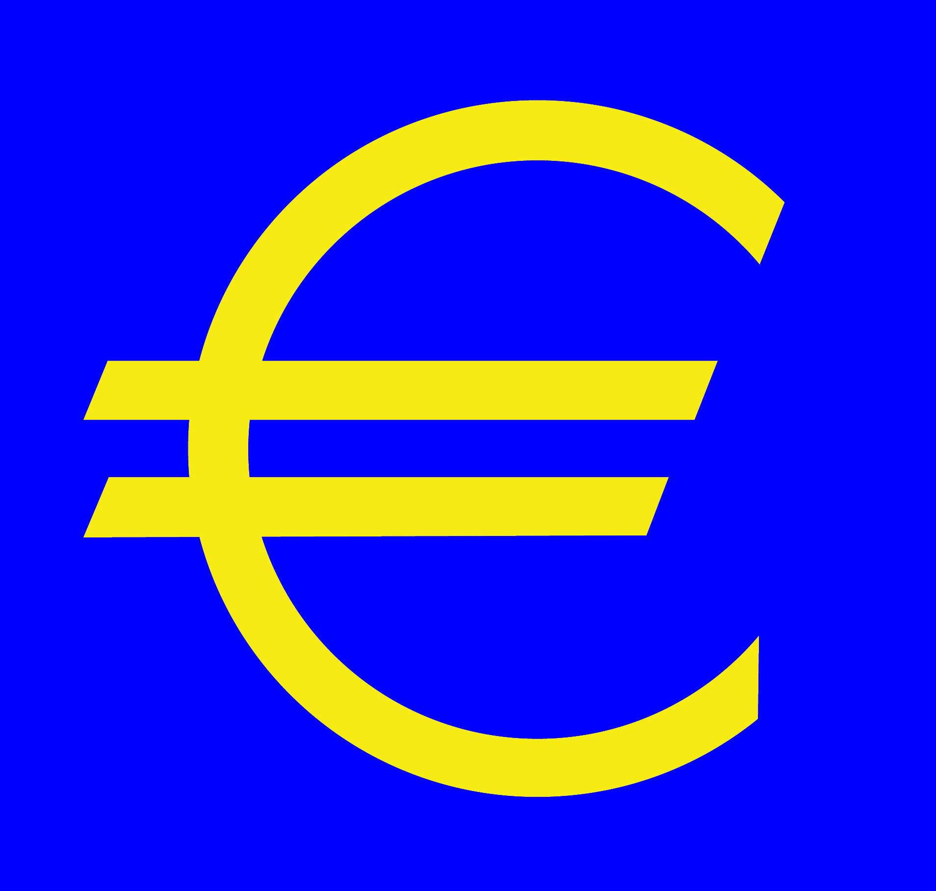 Euro symbol official bitmap and vector image download